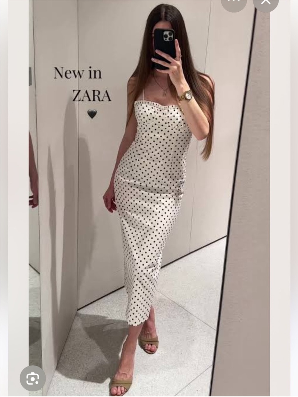 ZARA CORSET POLKA DOT DRESS